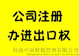 河南進出口權代理及公司注冊服務詳解